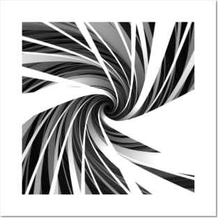 Swirling monochrome funnel Posters and Art